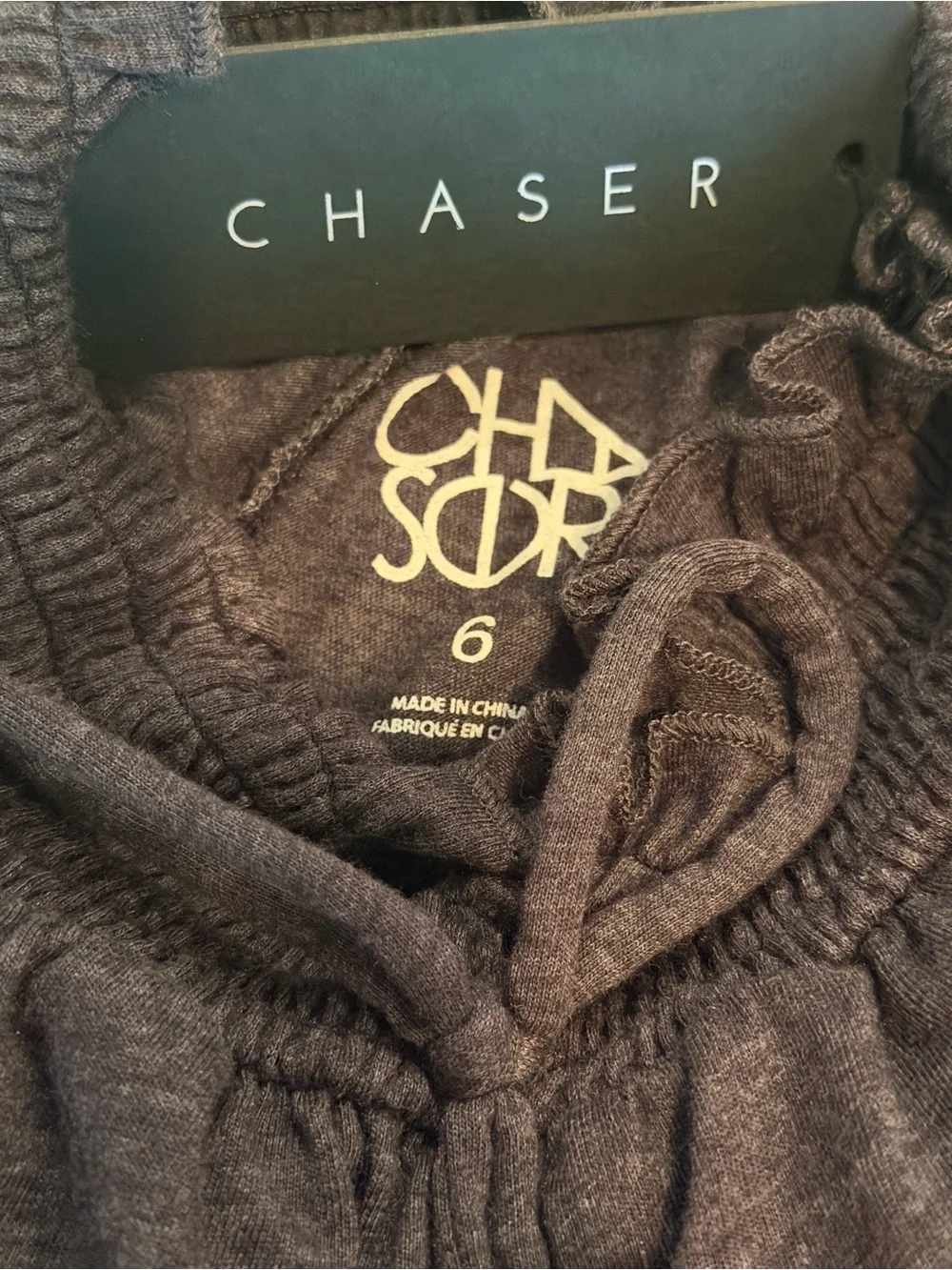 Chaser Girls Ruffle Smocked Shorts Charcoal Gray Size 6